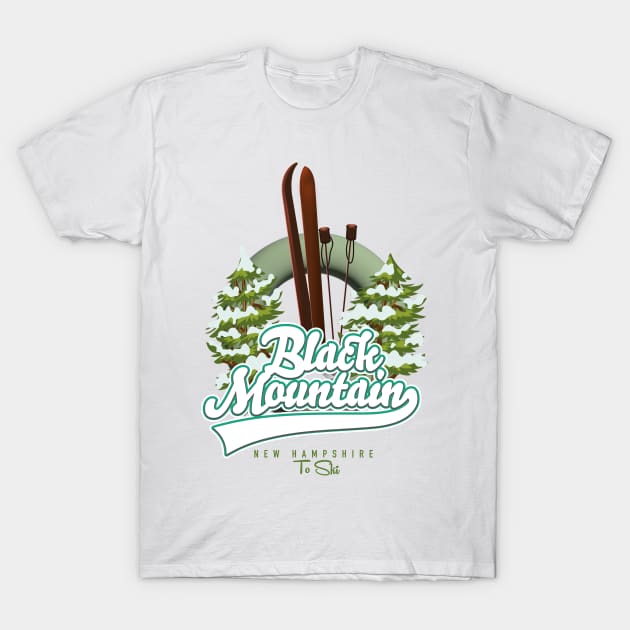 Black Mountain New Hampshire Ski logo T-Shirt by nickemporium1